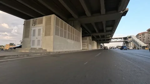Urban Drive Through Dynamic City District Roads New Cairo Showing Buildings Stock Footage 329945639