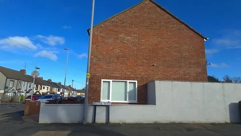 Urban Drive Through Luton City Street View During Mostly Sunny Day Stock Footage 328273473