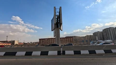 Urban Driving Experience Around Cairo Ring Road with Endless City Movement Stock Footage 330115002