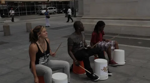 Urban Drum Band Stock Footage 47463044