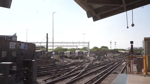 Urban Elevated Train Stock Footage 242920983