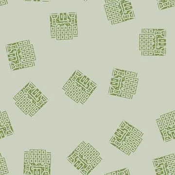 Urban environment microplastic glyph vector seamless pattern Stock Illustration