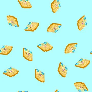 Urban environment microplastic isometric icon seamless pattern Illustrazione stock