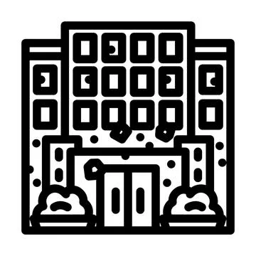 Urban environment microplastic line icon vector illustration Stock Illustration