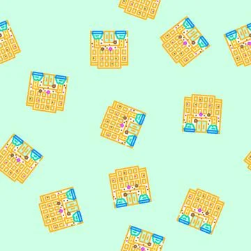 Urban environment microplastic vector seamless pattern Stock Illustration