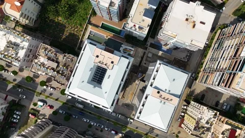 Urban Evolution: Aerial View of the Developing Residential Complex Stock Footage 243173802