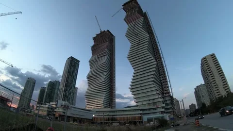 Urban Evolution: High-Rise Development in Mississauga 2022 (Editorial) Stock Footage 288439702