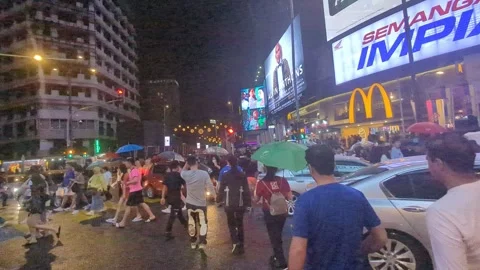 Urban Exploration: Strolling Through Kuala Lumpur's Glittering Golden Triangle Stock-Footage 248962625