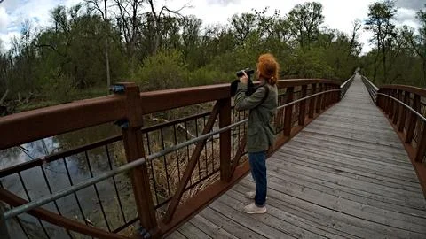 The Urban Explorer Capturing the Sunset Stock Photos