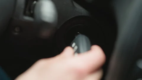 Urban Explorer Inserting Key Into Ignition Starter And Turning To Start Engine Stock Footage 310515513