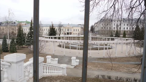 Urban faces without people during the coronavirus pandemic Video stock 141156854