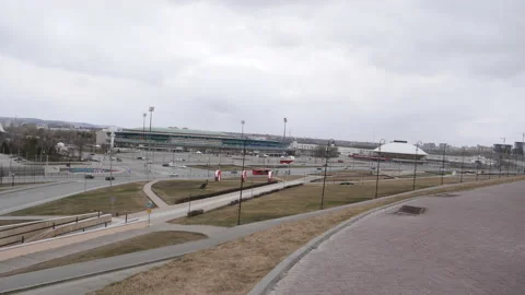 Urban faces without people during the coronavirus pandemic Stock Footage 141158258