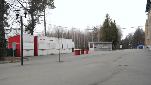Urban faces without people during the coronavirus pandemic Stock Footage 141158534