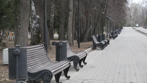Urban faces without people during the coronavirus pandemic Stock Footage 141158796
