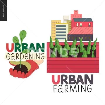 Urban Farming And Gardening Logos