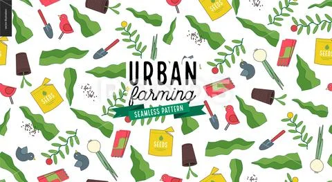 Urban Farming And Gardening Pattern