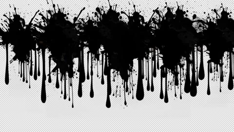 Urban Flow: Translucent White Ink Drip, Pure Street Style on Transparent BG Stock Footage 243369750