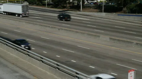 Urban Freeway Traffic Stock Footage 676309