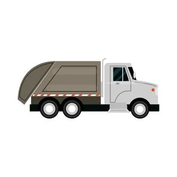 Urban garbage truck service city transport Stock Illustration
