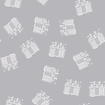 Urban garden line seamless pattern Stock Illustration
