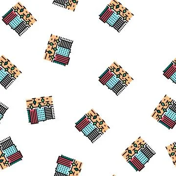 Urban garden vector seamless pattern Stock Illustration