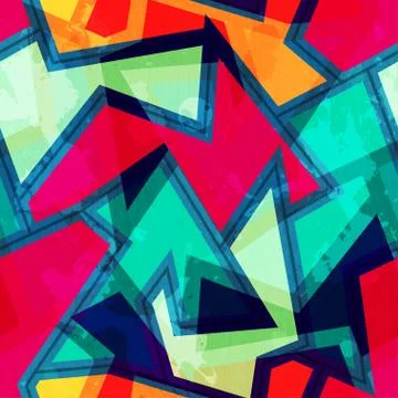 Urban geometric seamless pattern Stock Illustration