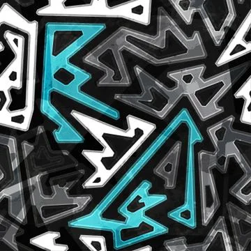 Urban geometric seamless pattern Stock Illustration