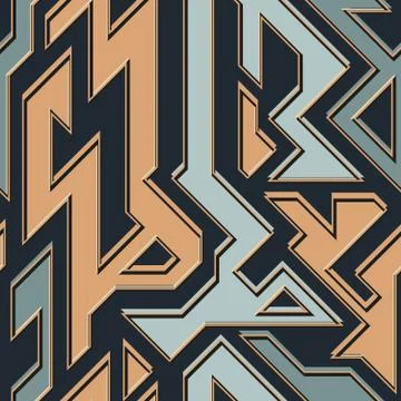 Urban geometric seamless pattern Stock Illustration