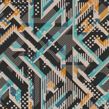 Urban geometric seamless pattern Stock Illustration