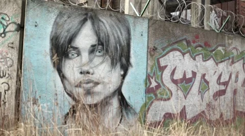 Urban graffiti Stock Footage 48553885