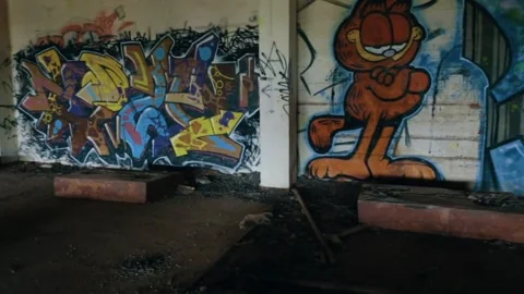 Urban graffiti Video stock 214680975