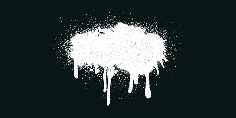 Urban Graffiti Paint Splash Vector - Colorful Street Art Splatter Element Stock Illustration