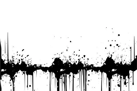Urban Graffiti: Vector Paint Splashes and Ink Stains on Dirty Background. Illustrazione stock
