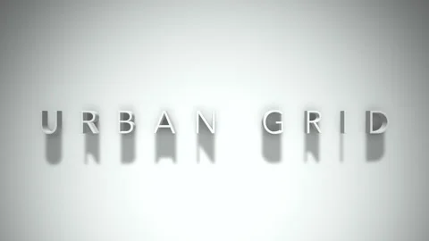 Urban grid 3D title animation with shadows on a white background Stock Footage 297797892