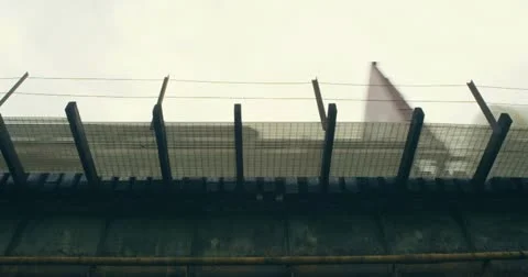 Urban grunge train passes by Stock Footage