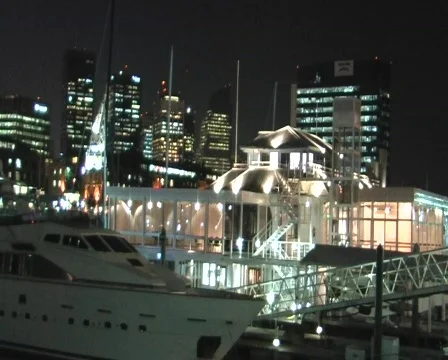 Urban harbor at night 動画素材 126809