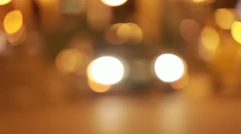 Urban Headlights Stock Footage 12426905