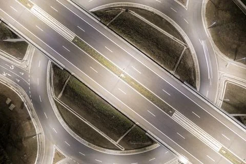 Urban highway intersection Foto stock
