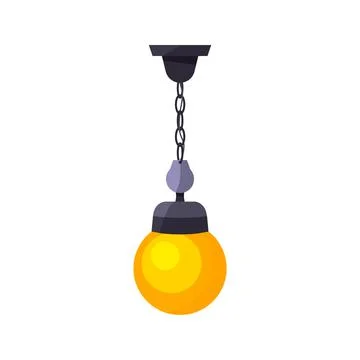 Urban home lighting ceiling wall mounted flat Stock Illustration