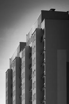 Urban housing development reflects challenges of affordability and homelessness Stock Photos