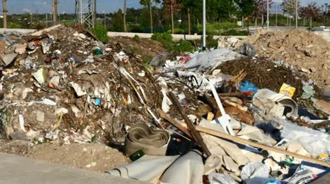 Urban illegal dump Stock Footage 10902618
