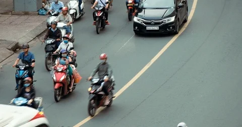 Urban infrastructure problem, traffic congestion asia Stock Footage 115047950