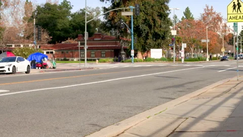 Urban Intersection Empty and With Cars Passing Stock Footage 237843361