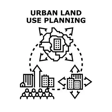 Urban land use planning development concept illustration Stock Illustration