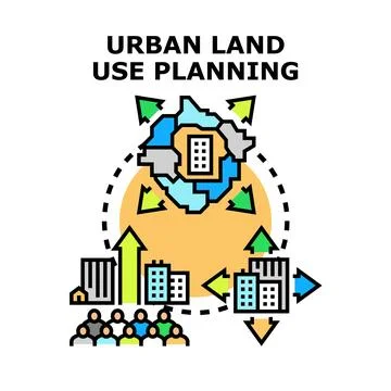 Urban land use planning development concept illustration Stock Illustration