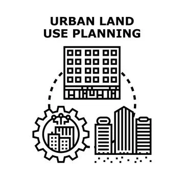 Urban land use planning development strategy concept Stock Illustration
