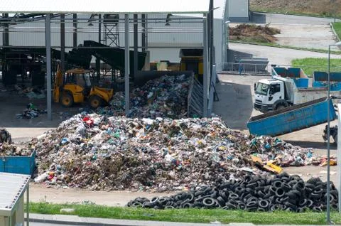 Urban landfill built under the program Environment with a grant from the Stock Photos