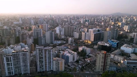 Urban Landscape Captured from Above, Featuring Dense Buildings Stock Footage 292285438