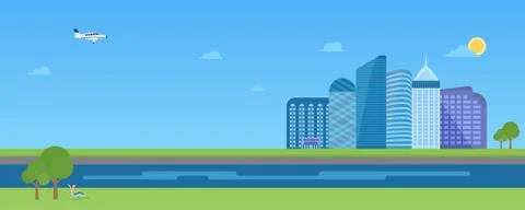 Urban landscape Stock Illustration
