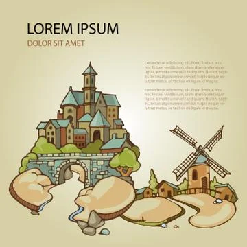 Urban landscape Stock Illustration